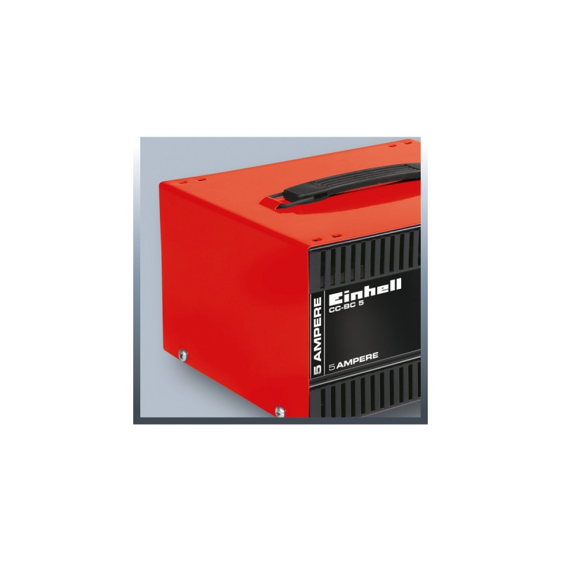 Einhell Batterie-Ladegerät CC-BC 5(rot/schwarz, für Kfz- und Motorradbatterien)