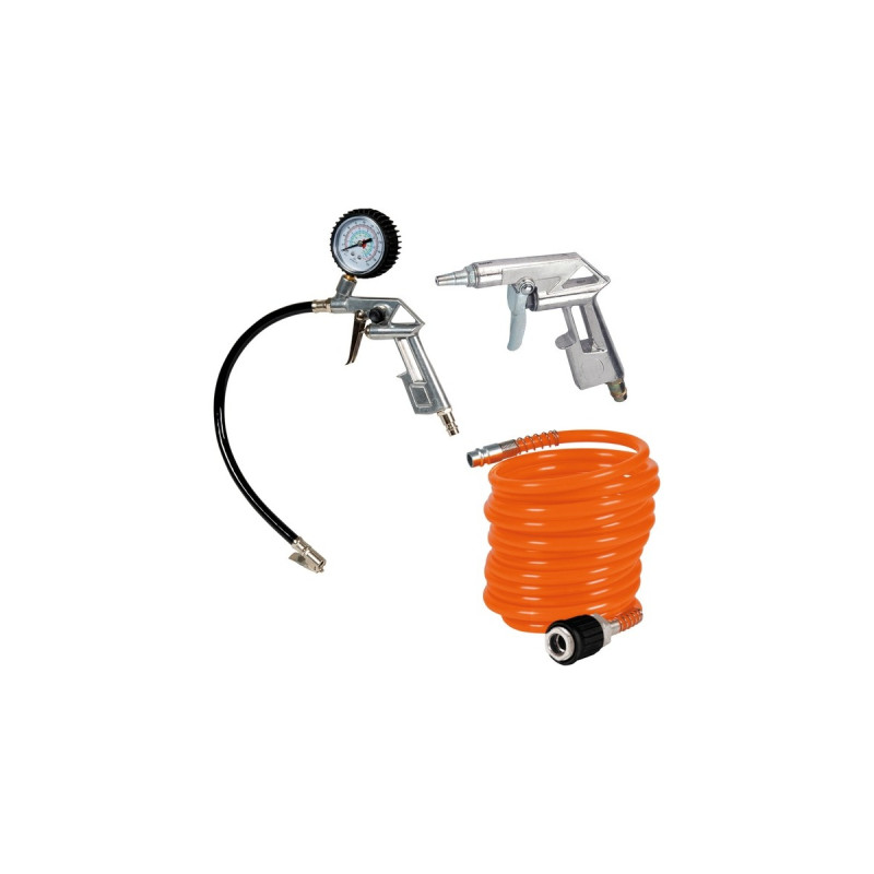 Einhell Druckluftset, 3-teilig, Ausblas-Werkzeug(inkl. Reifenfüllgerät)