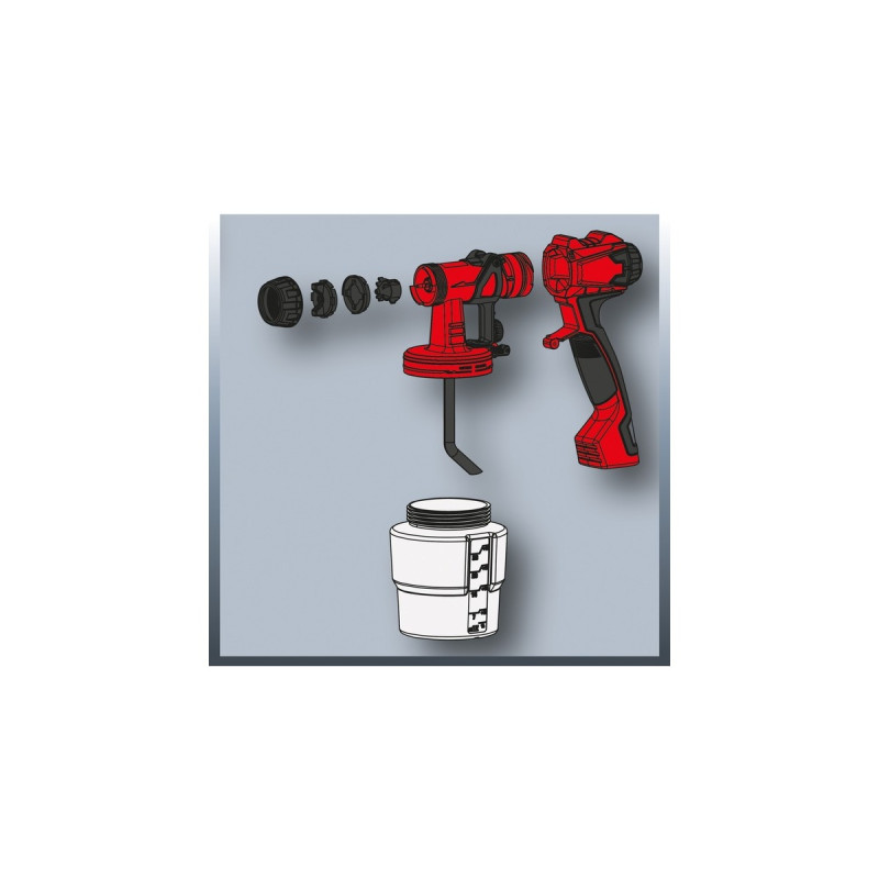 Einhell Farbsprühsystem TC-SY 600 S, Sprühpistole(rot/schwarz, 600 Watt)