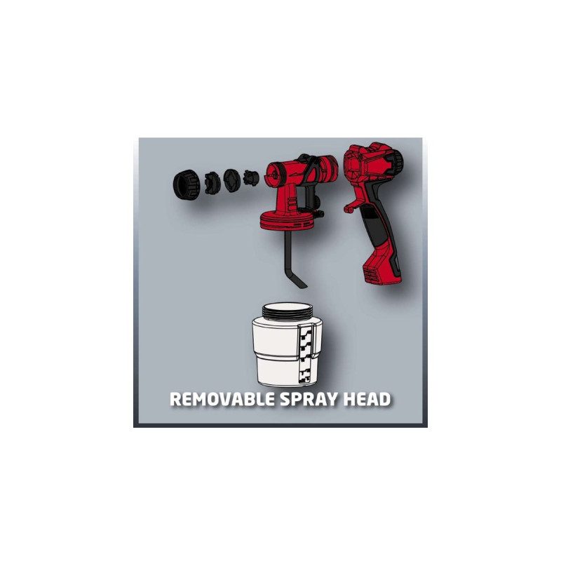 Einhell Farbsprühsystem TC-SY 700 S, Sprühpistole(rot/schwarz, 700 Watt)