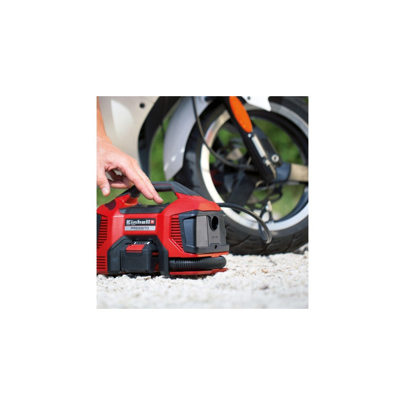 Einhell Hybrid-Kompressor PRESSITO, 18Volt / 220Volt(rot/schwarz, ohne Akku und Ladegerät)