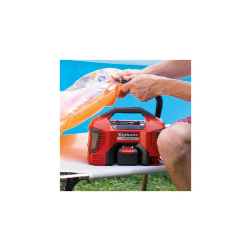 Einhell Hybrid-Kompressor PRESSITO, 18Volt / 220Volt(rot/schwarz, ohne Akku und Ladegerät)