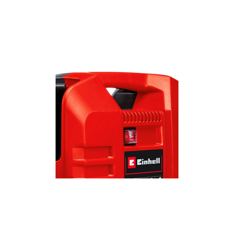 Einhell Koffer-Kompressor TC-AC 190 OF Set(rot/schwarz, 1.100 Watt, Reifen-Füllgerät, Druckluftschlauch)