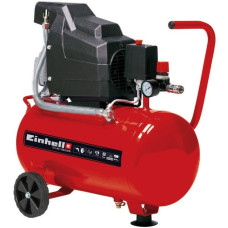 Einhell Kompressor TC-AC 190/24/8 Kit(rot, 1.100 Watt, Reifen-Füllgerät, Druckluftschlauch)