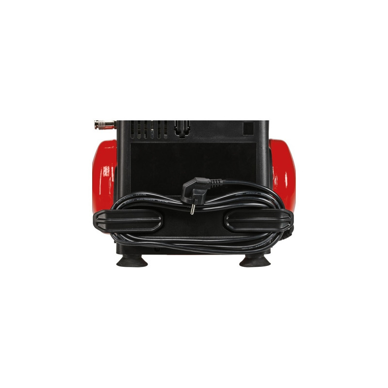 Einhell Kompressor TC-AC 190/6/8 OF Set(rot/schwarz, 1.200 Watt, Reifen-Füllgerät, Druckluftschlauch)