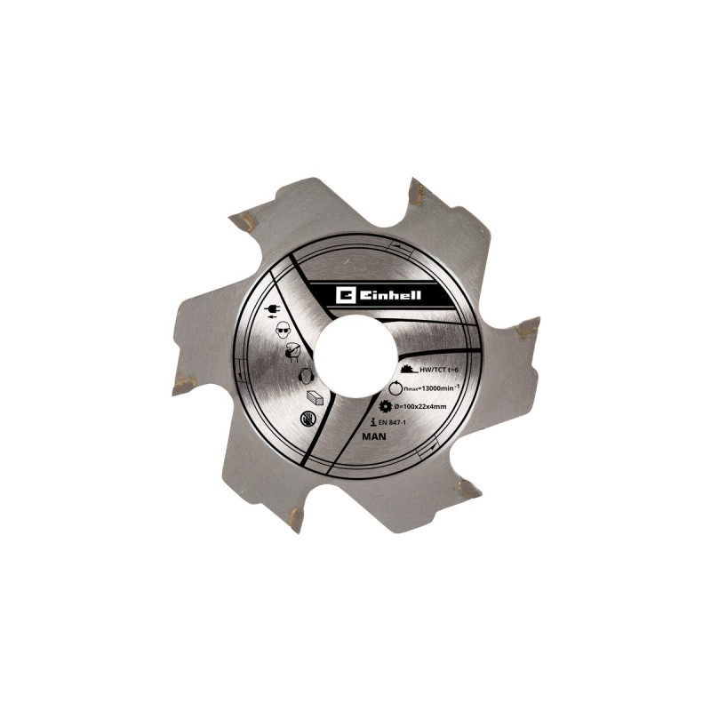 Einhell Kreissägeblatt - Fräserblatt Ø 100mm, 6Z(Bohrung 22mm, für Flachdübelfräse)