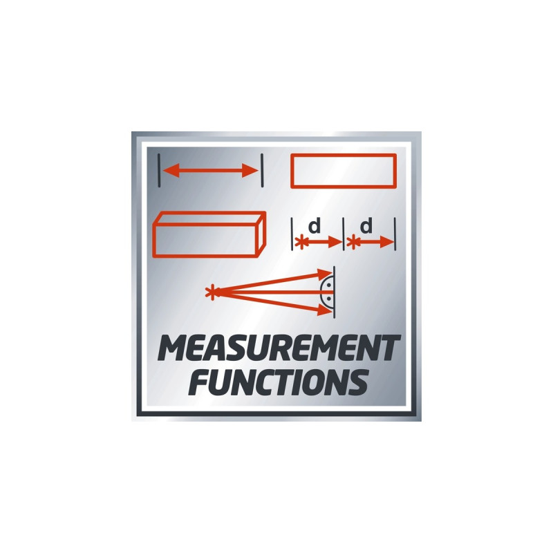 Einhell Laser-Distanzmesser TC-LD 50, Entfernungsmesser(schwarz/rot, Abstände von 5cm - 50 Meter)