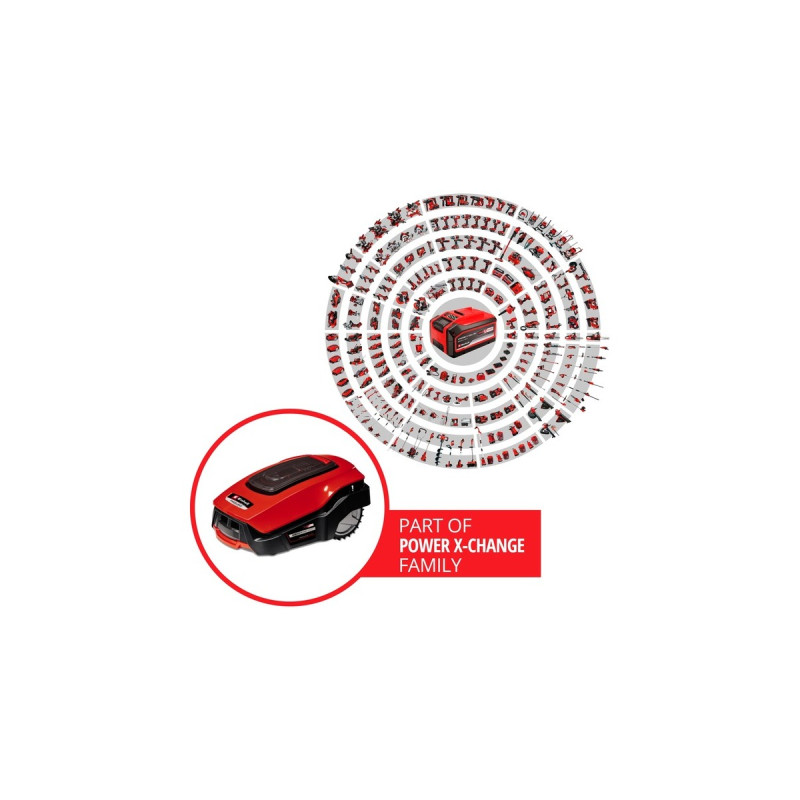 Einhell Mähroboter FREELEXO 1200 LCD BT(rot/schwarz, Li-Ion Akku 5,2Ah)
