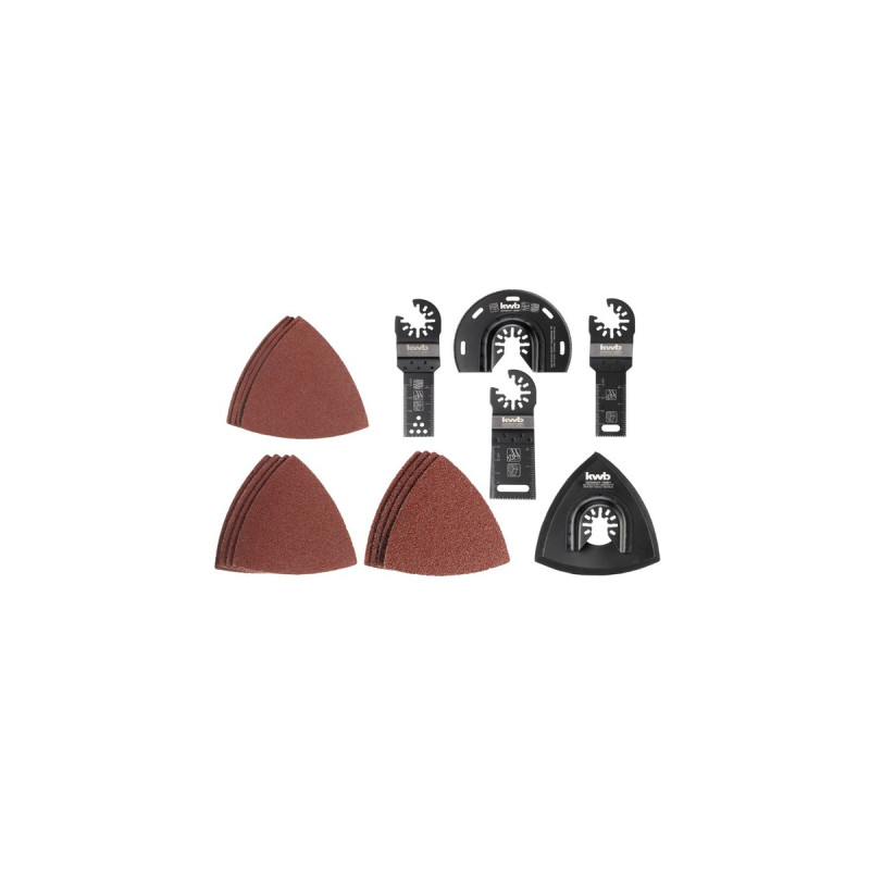 Einhell Multi-Tool-Set für Holz, Metall, Kunststoff, 17-teilig, Schleifscheibe(für Multifunktionswerkzeuge)