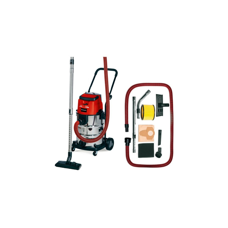 Einhell Nass-/Trockensauger TE-VC 36/30 Li(rot/silber, ohne Akku und Ladegerät)