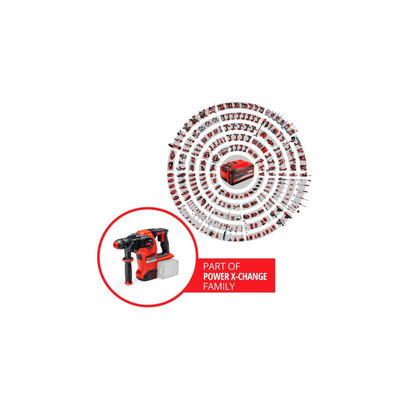 Einhell Professional Akku-Bohrhammer HEROCCO 36/28, 36Volt (2x18Volt)(rot/schwarz, ohne Akku und Ladegerät)