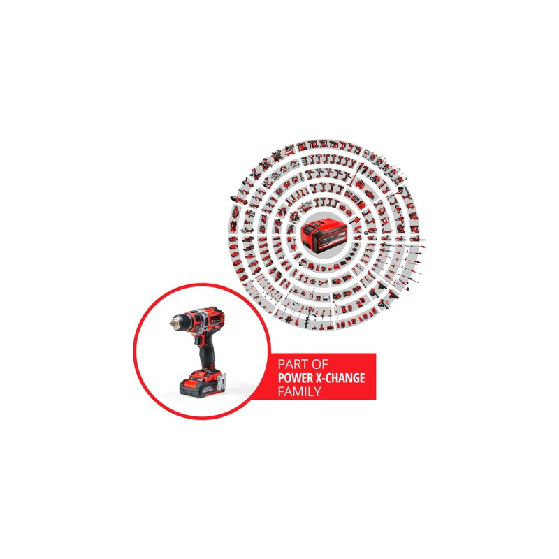 Einhell Professional Akku-Bohrschrauber TE-CD 18/50 Li BL, 18Volt(rot/schwarz, 2x Li-Ionen Akku 2,0Ah)