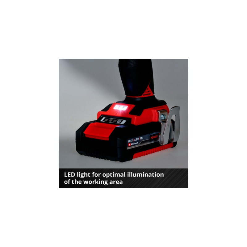 Einhell Professional Akku-Bohrschrauber TE-CD 18/50 Li BL, 18Volt(rot/schwarz, 2x Li-Ionen Akku 2,0Ah)