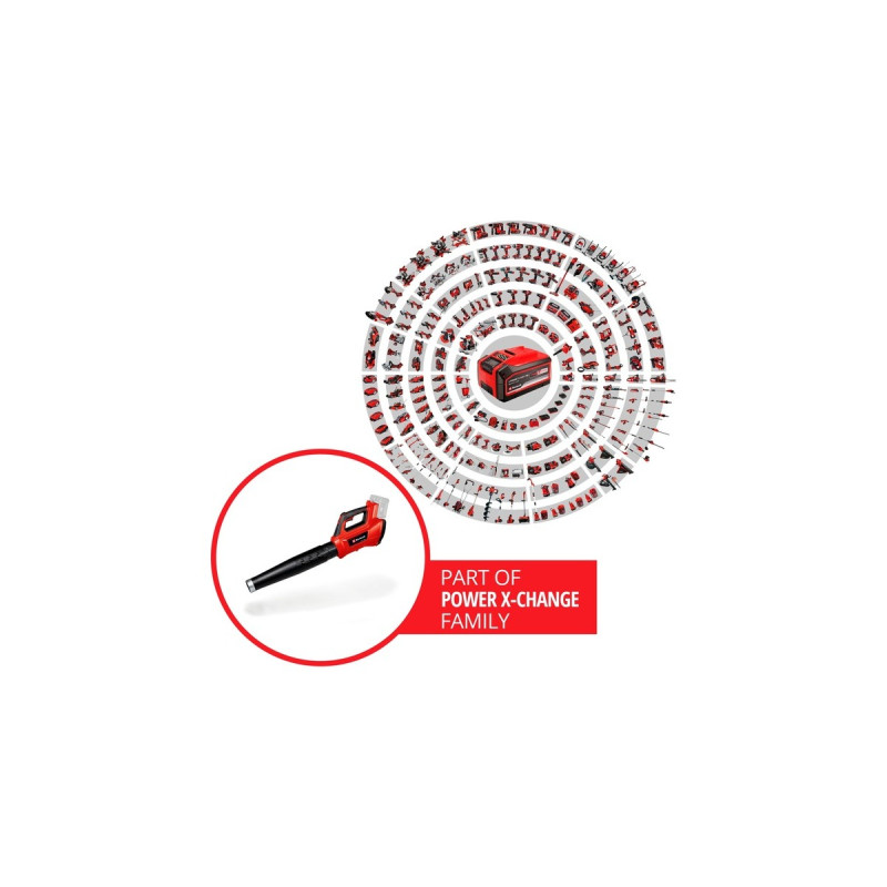 Einhell Professional Akku-Laubbläser GE-LB 36/210 Li E - Solo, 36Volt (2x18V), Laubgebläse(rot/schwarz, ohne Akku und Ladegerät)
