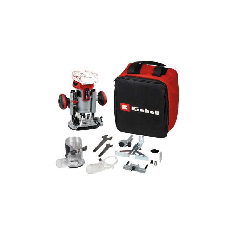Einhell Professional Akku-Oberfräse und -Kantenfräse TP-RO 18 Set Li BL - Solo(rot, ohne Akku und Ladegerät)