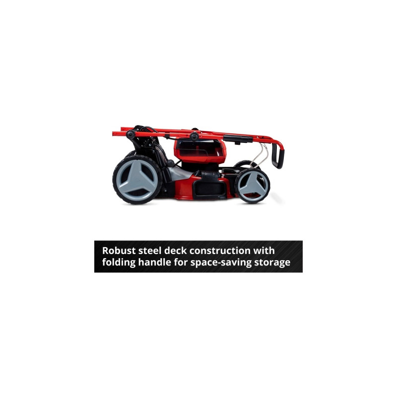 Einhell Professional Akku-Rasenmäher GE-CM 36/47 S HW Li, 36Volt (2x18Volt)(rot/schwarz, 4x Li-Ionen Akku 4,0Ah, mit Hinterradantrieb)