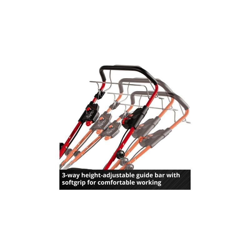 Einhell Professional Akku-Rasenmäher GE-CM 36/47 S HW Li, 36Volt (2x18Volt)(rot/schwarz, 4x Li-Ionen Akku 4,0Ah, mit Hinterradantrieb)