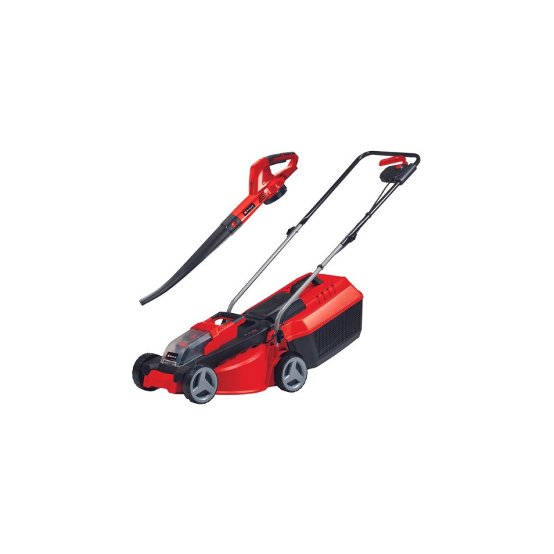 Einhell Rasenmäher-Laubbläser-Set GE-CM 3018 Li CL, 18Volt(rot/schwarz, Li-Ionen Akku 3,0Ah)