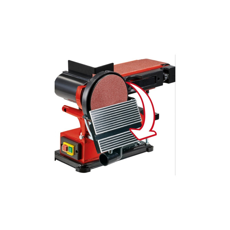 Einhell Stand-Band-Tellerschleifer TC-US 380, Bandschleifer(rot/schwarz, 300 Watt)