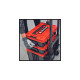 Einhell Systemkoffer E-Case L, Werkzeugkiste(schwarz/dunkelrot, mit Räder)