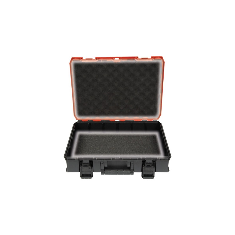 Einhell Systemkoffer E-Case S-F foam, Werkzeugkiste(schwarz/rot, mit 2 Schaumstoffeinlagen)