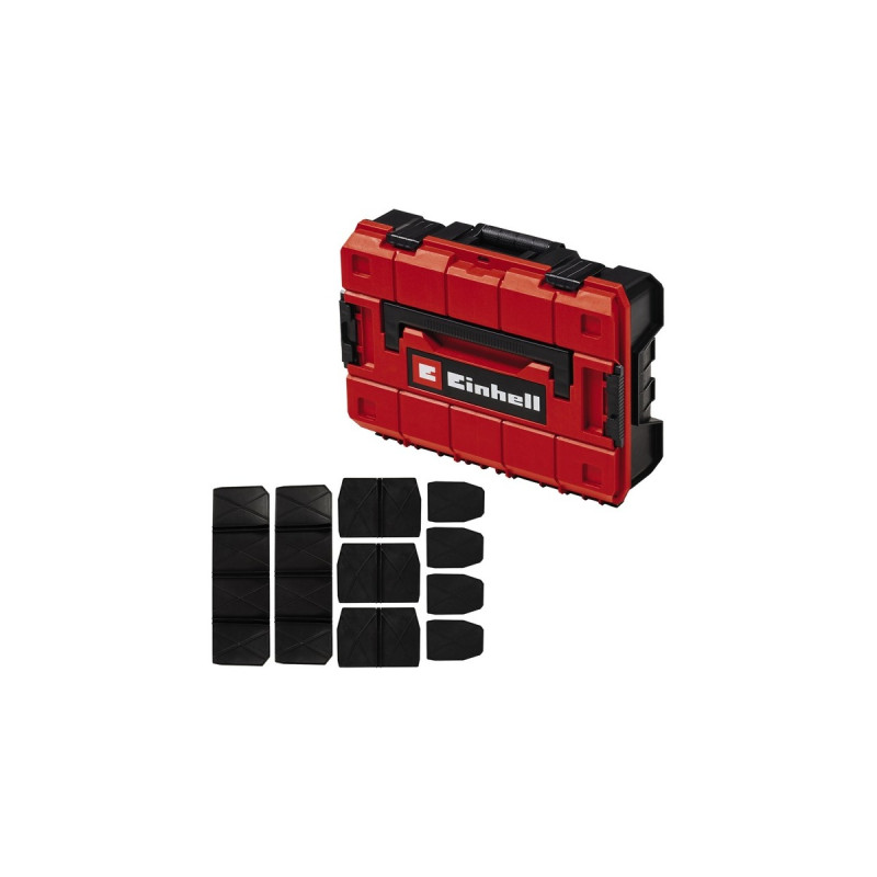Einhell Systemkoffer E-Case S-F incl. dividers, Werkzeugkiste(schwarz/rot, mit Trennelementen)
