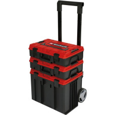 Einhell Systemkoffer E-Case Tower, Werkzeugwagen(schwarz/rot, 1x E-Case L, 2x E-Case S)