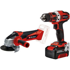 Einhell Werkzeug-Set TE-TK 18/2 Li Kit(rot/schwarz, Akku-Bohrschrauber und Akku-Winkelschleifer, Li-Ion-Akku 4,0Ah)