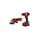 Einhell Werkzeug-Set TE-TK 18/2 Li Kit(rot/schwarz, Akku-Bohrschrauber und Akku-Winkelschleifer, Li-Ion-Akku 4,0Ah)