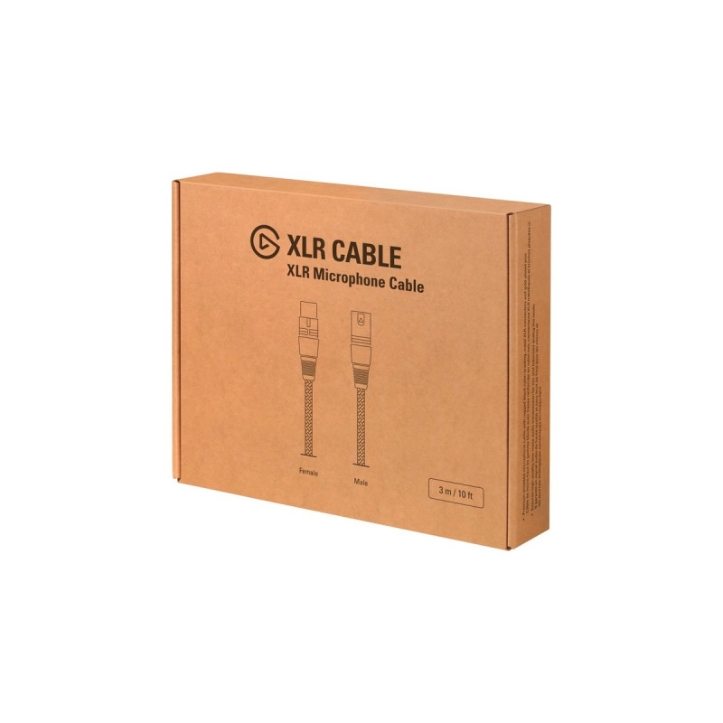 Elgato XLR Microfon Kabel(schwarz, 3 Meter)