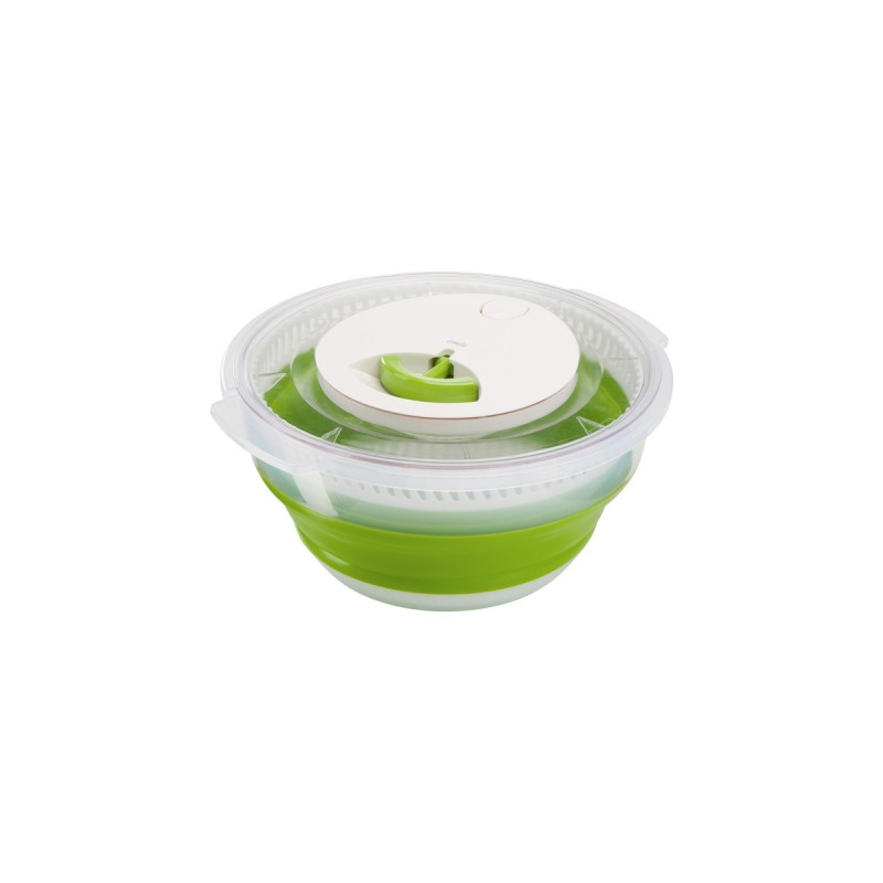 Emsa BASIC Falt-Salatschleuder, Schüssel(grün/transparent)