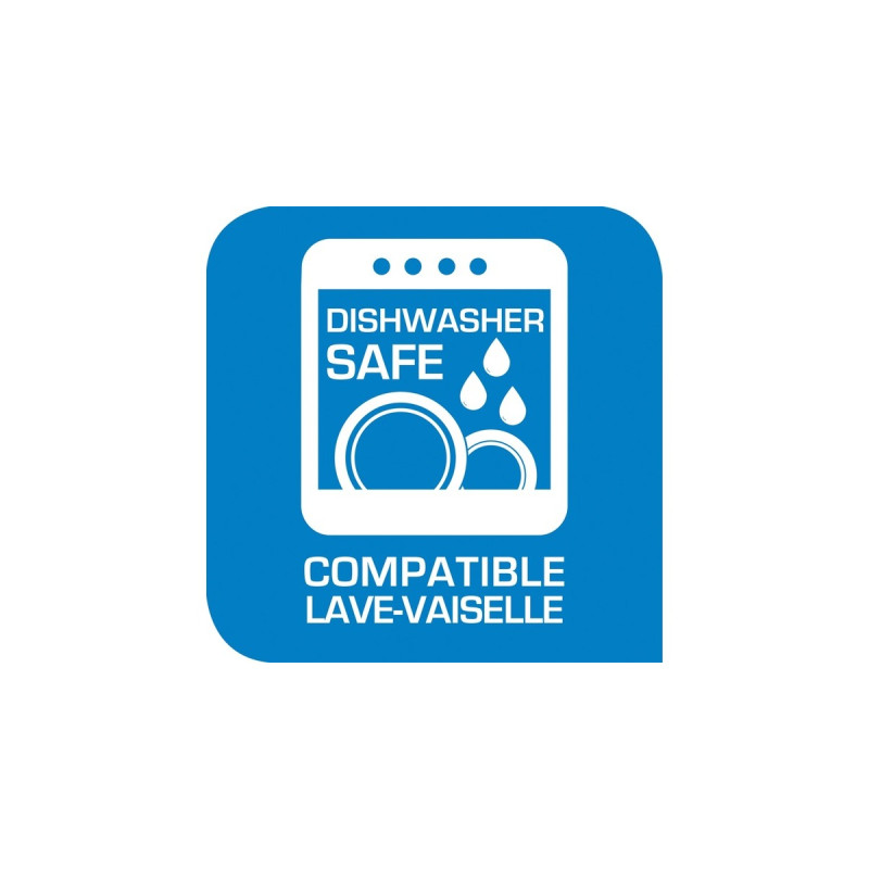 Emsa CLIP & CLOSE Aufschnittbox-System 1,0 Liter, 4-teilig, Dose(transparent/blau, rechteckig)