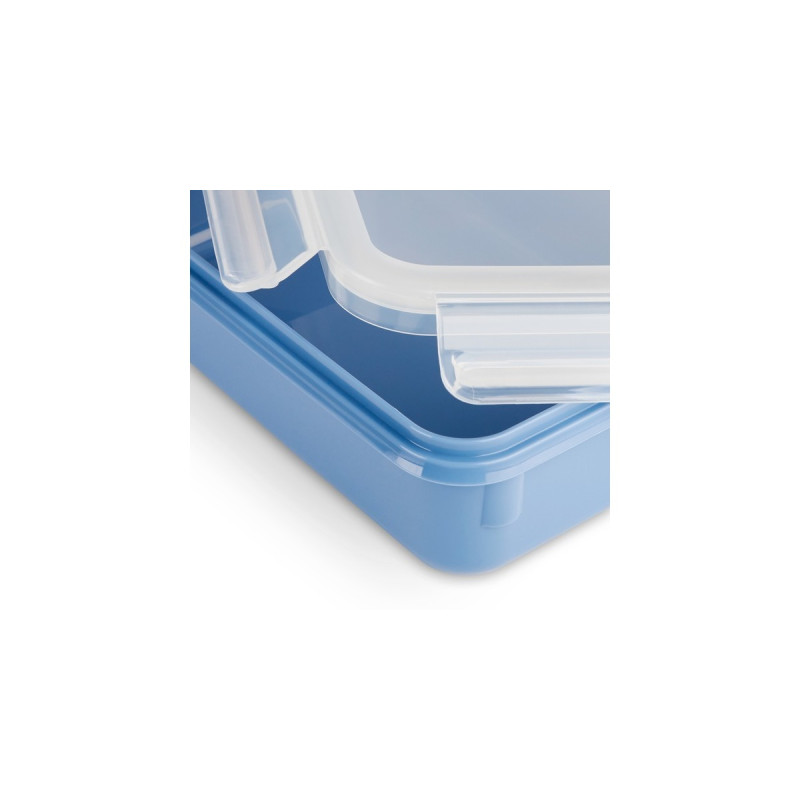 Emsa CLIP & CLOSE Color Frischhaltedose 2,2 Liter(blau/transparent, rechteckig, mit Deckel)