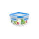 Emsa CLIP & CLOSE Frischhaltedose 0,2 Liter(transparent/blau, quadratisch)