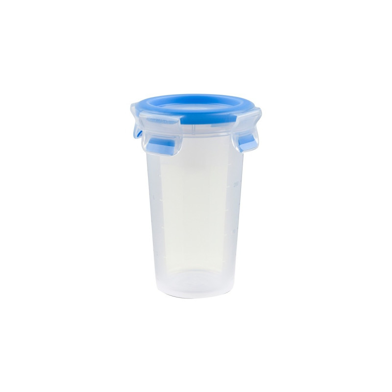 Emsa CLIP & CLOSE Frischhaltedose 0,35 Liter, Becher(transparent/blau, rund, Ø 9,2cm)