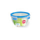 Emsa CLIP & CLOSE Frischhaltedose 1,1 Liter(transparent/blau, rund, Ø 16,7cm)