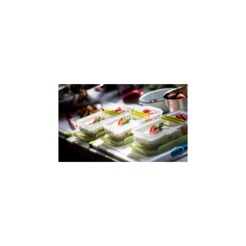 Emsa CLIP & GO Joghurtbox 0,6 Liter, Lunch-Box(hellgrün/transparent, mit 