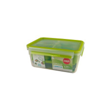 Emsa CLIP & GO Lunchbox XL, Lunch-Box(grün/transparent, mit Einsätzen)