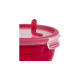 Emsa CLIP & MICRO Mikrowellendose 1,1 Liter(rot, rund, mit Deckel)