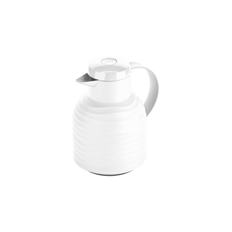 Emsa Isolierkanne SAMBA WAVE, 1 Liter(weiß, QUICK PRESS Verschluss)