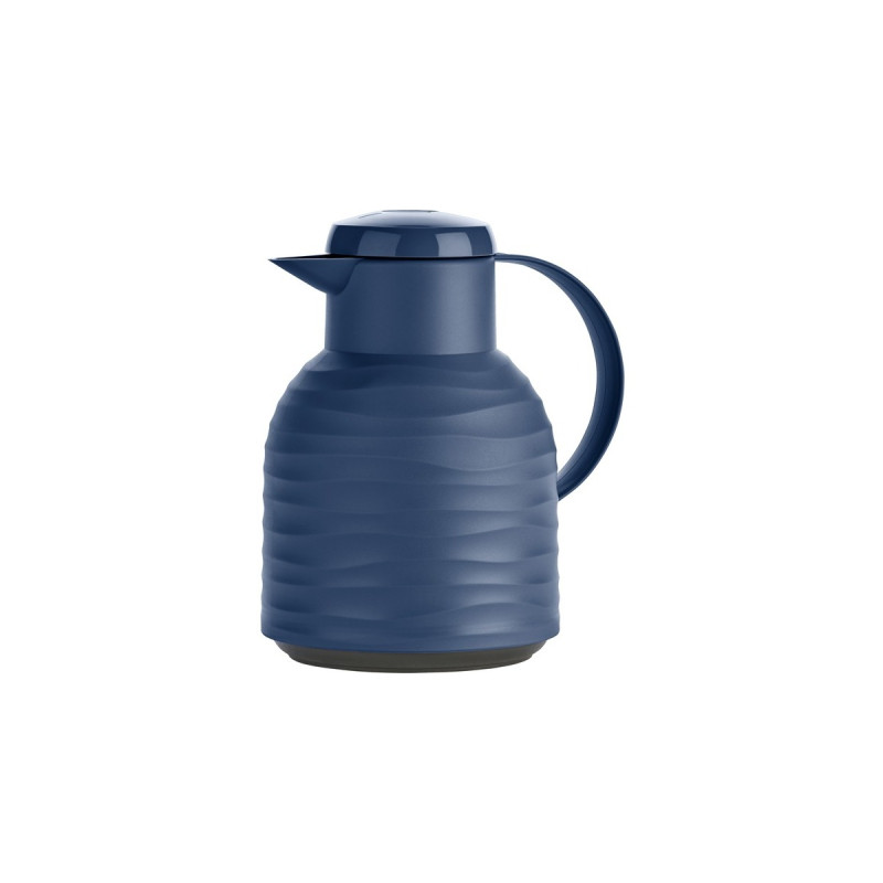 Emsa Isolierkanne SAMBA WAVE, 1 Liter(dunkelblau, QUICK PRESS Verschluss)