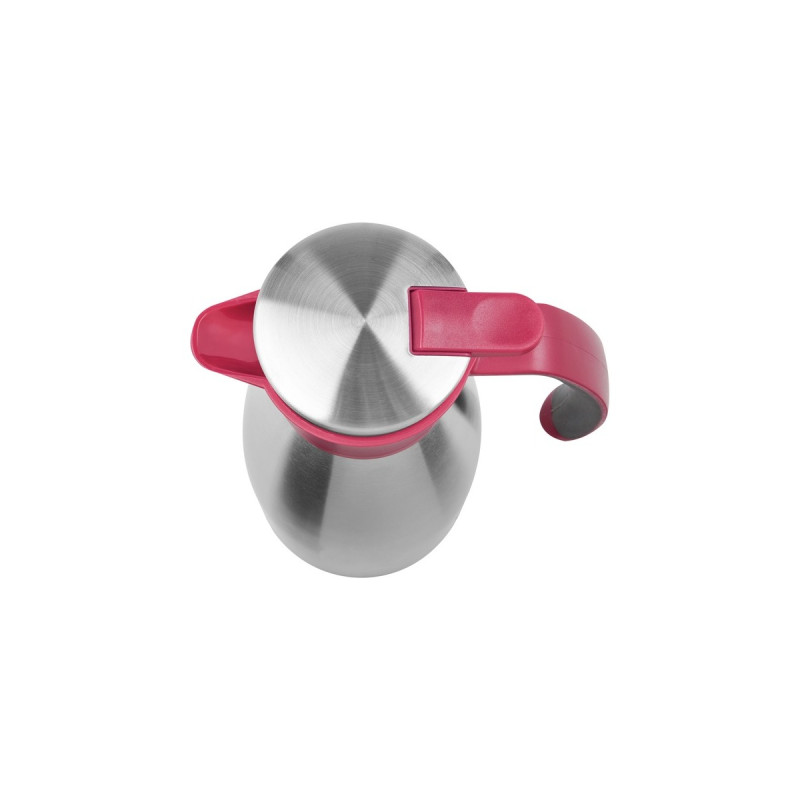 Emsa Isolierkanne SOFT GRIP, 1 Liter(edelstahl/himbeere, Quick Tip Verschluss)