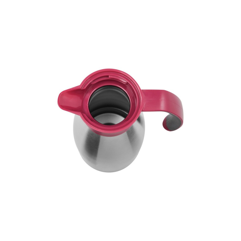 Emsa Isolierkanne SOFT GRIP, 1 Liter(edelstahl/himbeere, Quick Tip Verschluss)