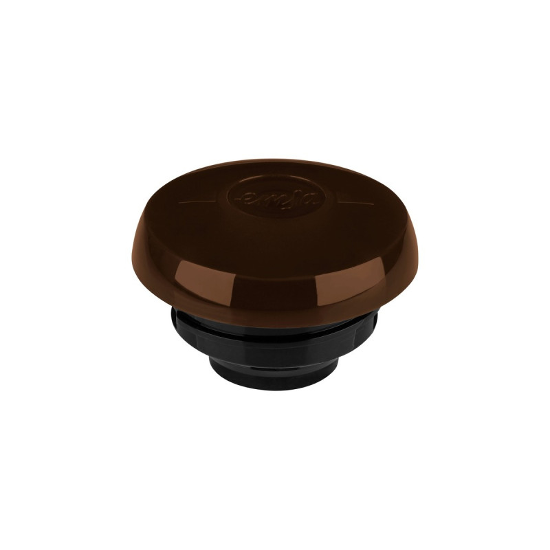 Emsa SAMBA Isolierkanne, 1 Liter(dunkelbraun/transparent, QUICK PRESS Verschluss)