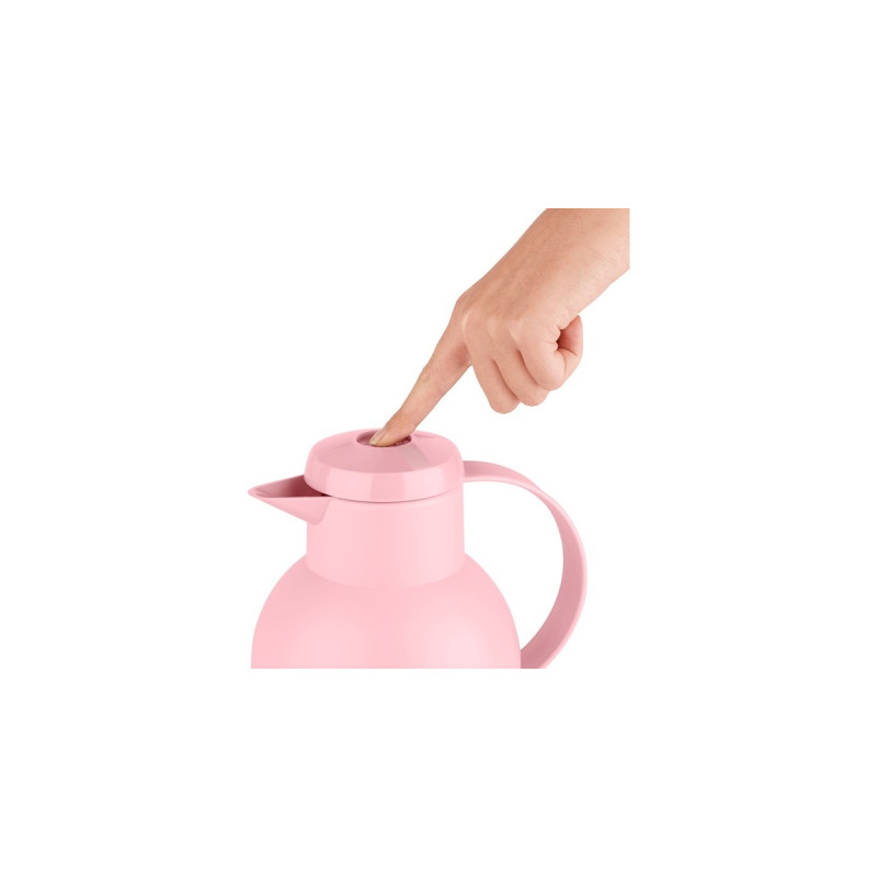 Emsa SAMBA Isolierkanne, 1 Liter(rosa, QUICK PRESS Verschluss)