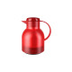 Emsa SAMBA Isolierkanne, 1 Liter(rot/transparent, QUICK PRESS Verschluss)