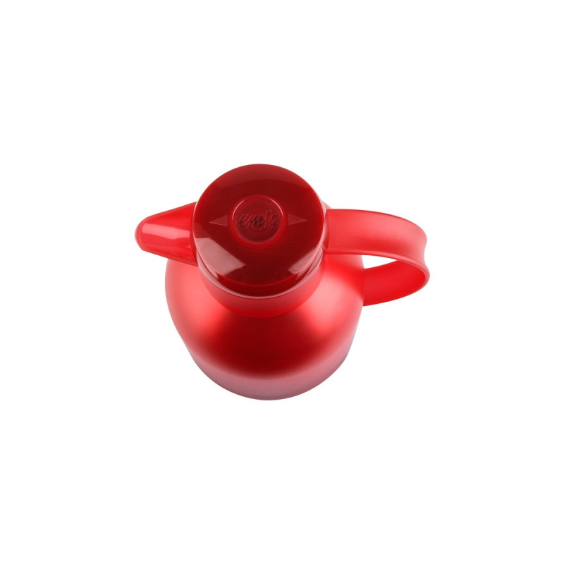 Emsa SAMBA Isolierkanne, 1 Liter(rot/transparent, QUICK PRESS Verschluss)