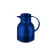 Emsa SAMBA Isolierkanne, 1 Liter(blau/transparent, QUICK PRESS Verschluss)