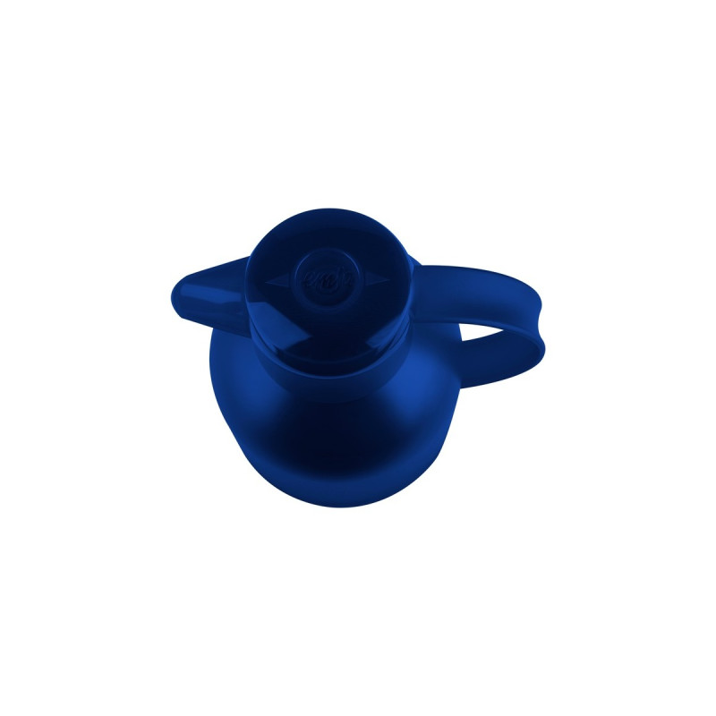 Emsa SAMBA Isolierkanne, 1 Liter(blau/transparent, QUICK PRESS Verschluss)