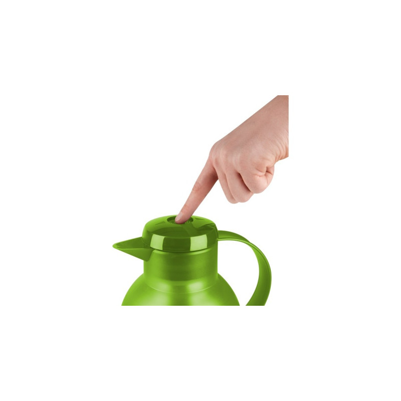 Emsa SAMBA Isolierkanne, 1 Liter(hellgrün/transparent, QUICK PRESS Verschluss)
